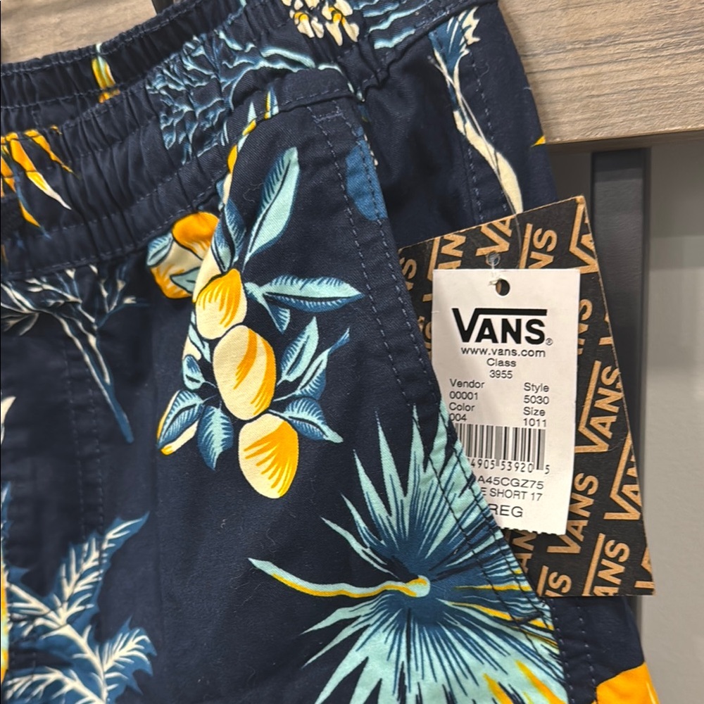 Vans Boy’s Navy and Yellow Floral Board Shorts - Picture 7 of 7